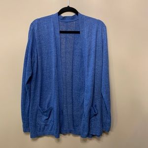 Bright blue cotton cardigan